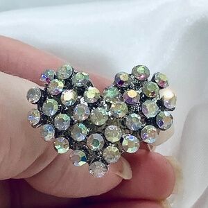 Elegant Vintage Rhinestone Crystal Heart Hair stick